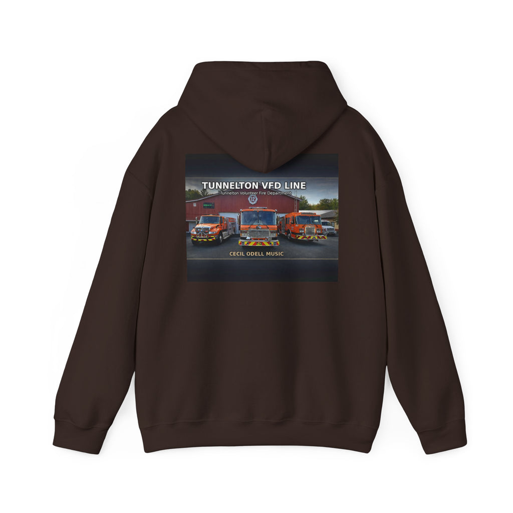 Tunnelton VFD Line Hoodie: Cool Music Firetruck Graphic Pullover