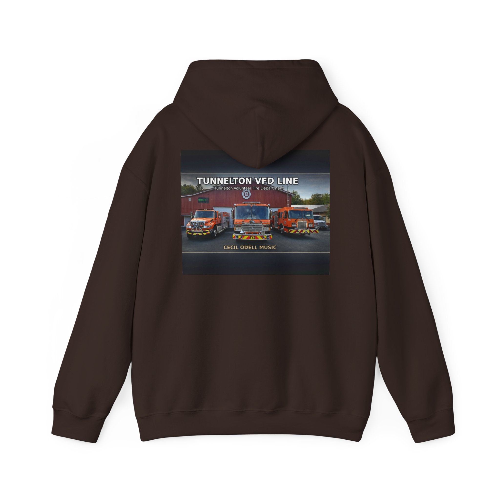 Tunnelton VFD Line Hoodie: Cool Music Firetruck Graphic Pullover