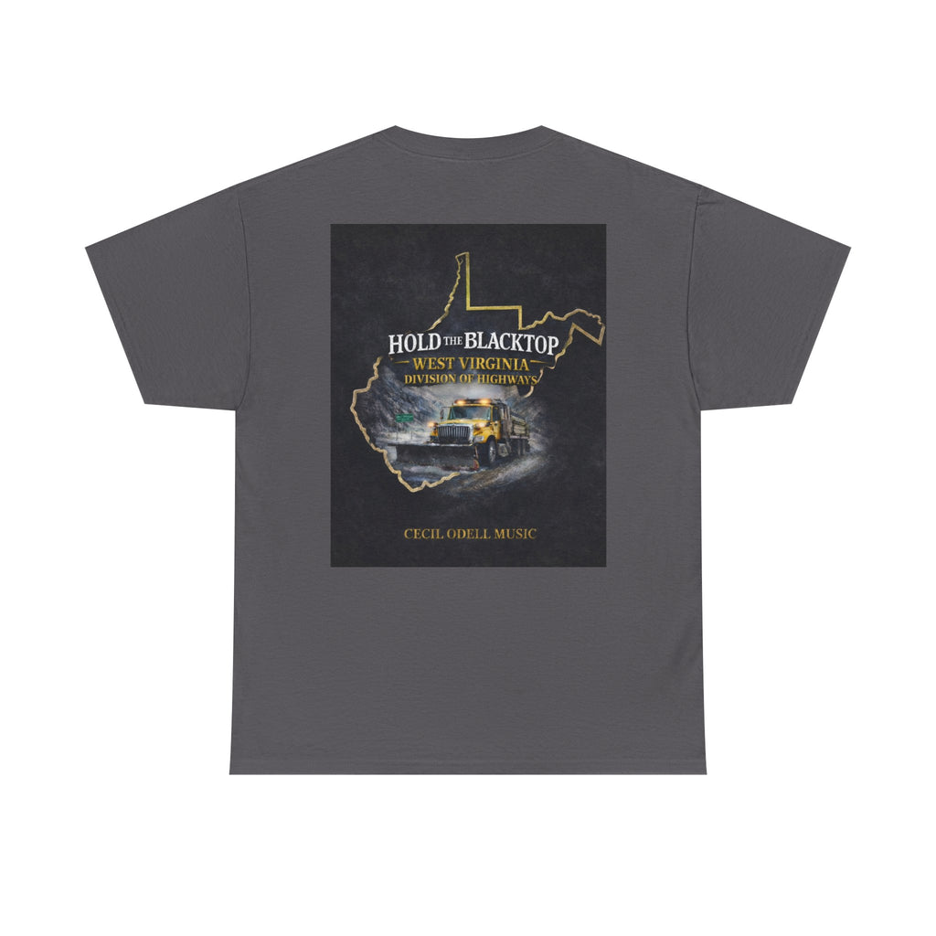 West Virginia 'Hold the Blacktop' Graphic Tee: Vintage Truck State Outline Music Shirt