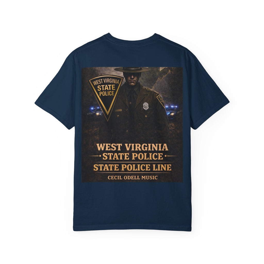West Virginia State Police Graphic T-Shirt: 'State Police Line' Back Print