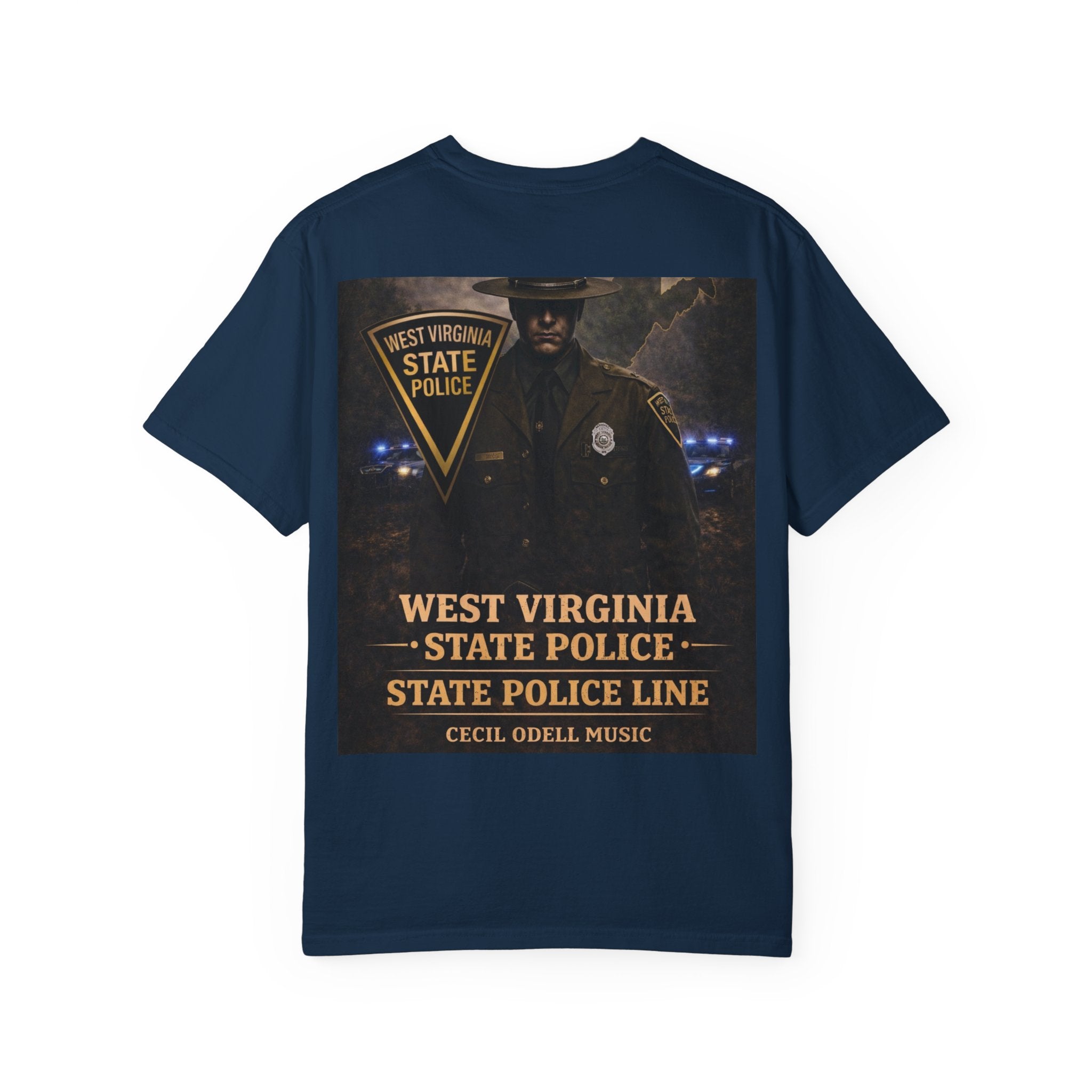 West Virginia State Police Graphic T-Shirt: 'State Police Line' Back Print