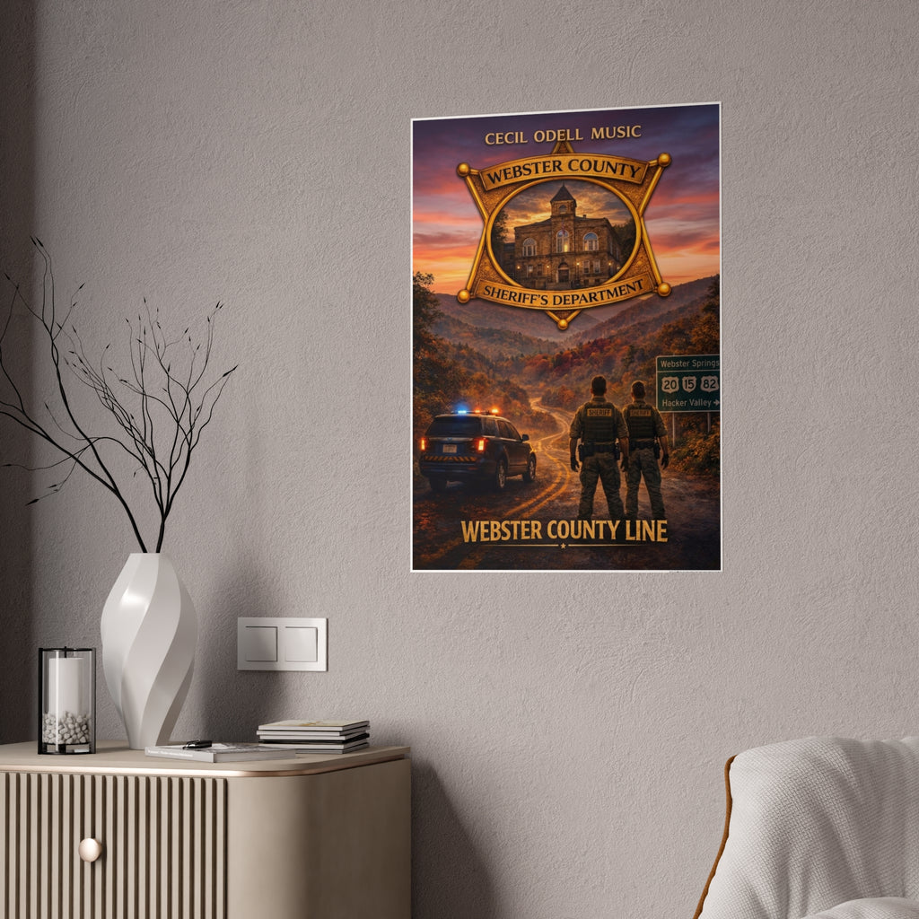 Sheriff Badge Poster: Webster County Line Gloss Print