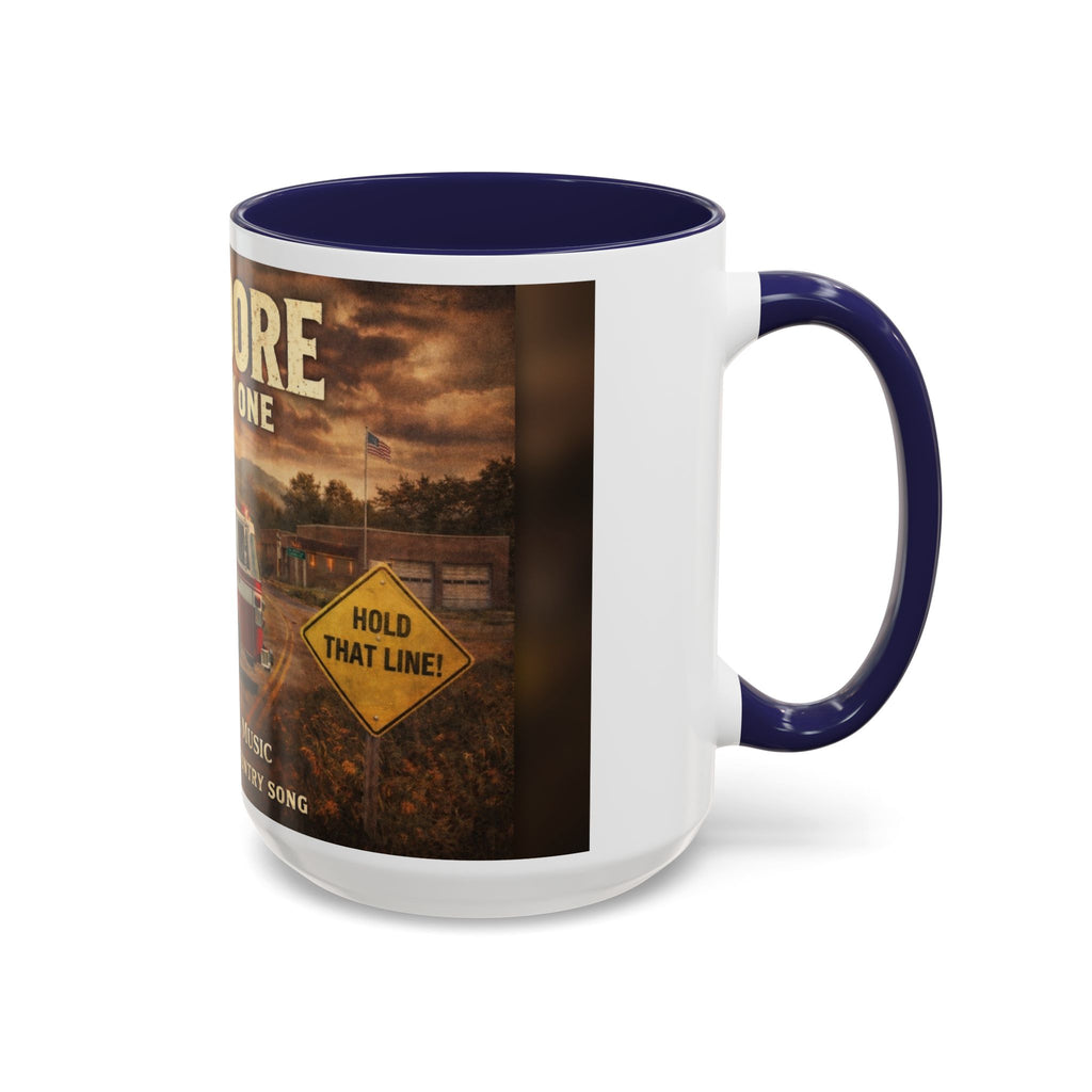 Anmoore Company One Firetruck Accent Coffee Mug: 'Hold That Line' West Virginia Country Music Tribute