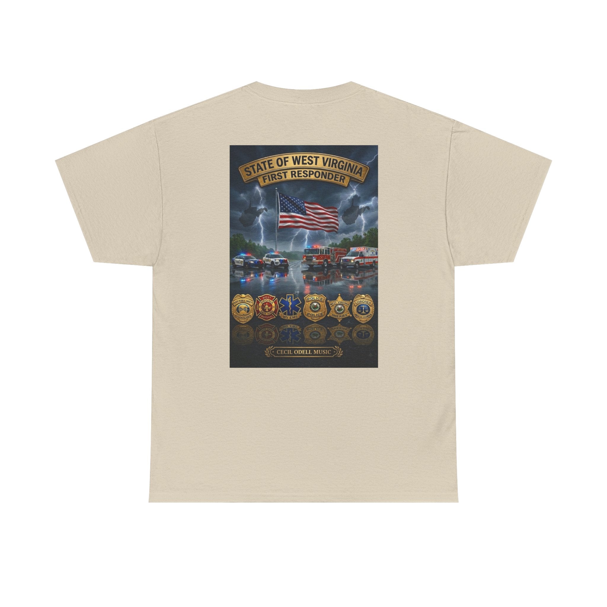 First Responder Tribute T-Shirt: State of West Virginia Police, Fire & EMS Memorial Tee