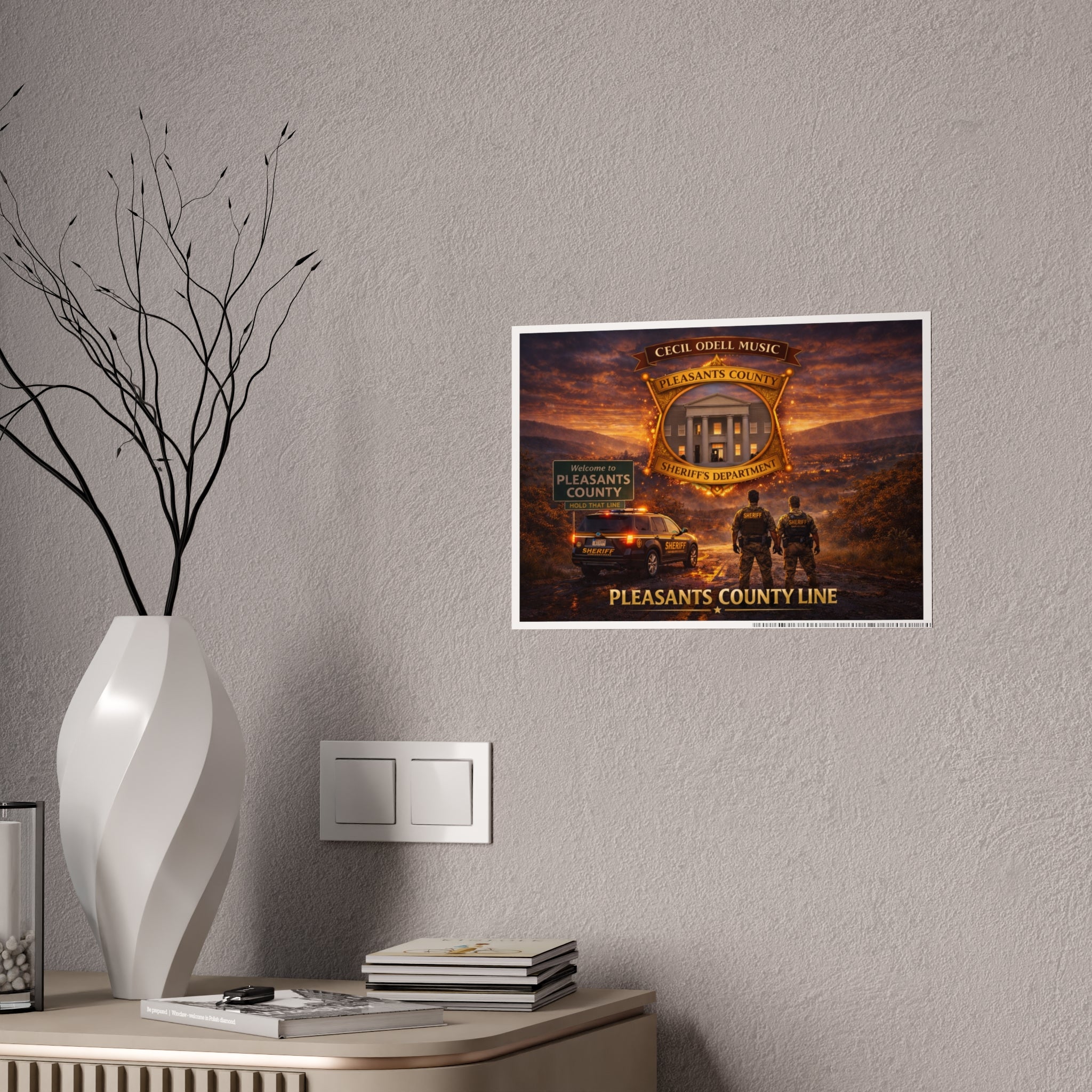 Pleasants County Sheriff Poster - Gloss Police Wall Art