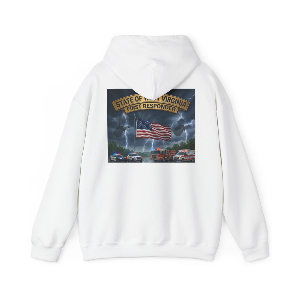 First Responder Hoodie: West Virginia Line Eagle & American Flag Tribute