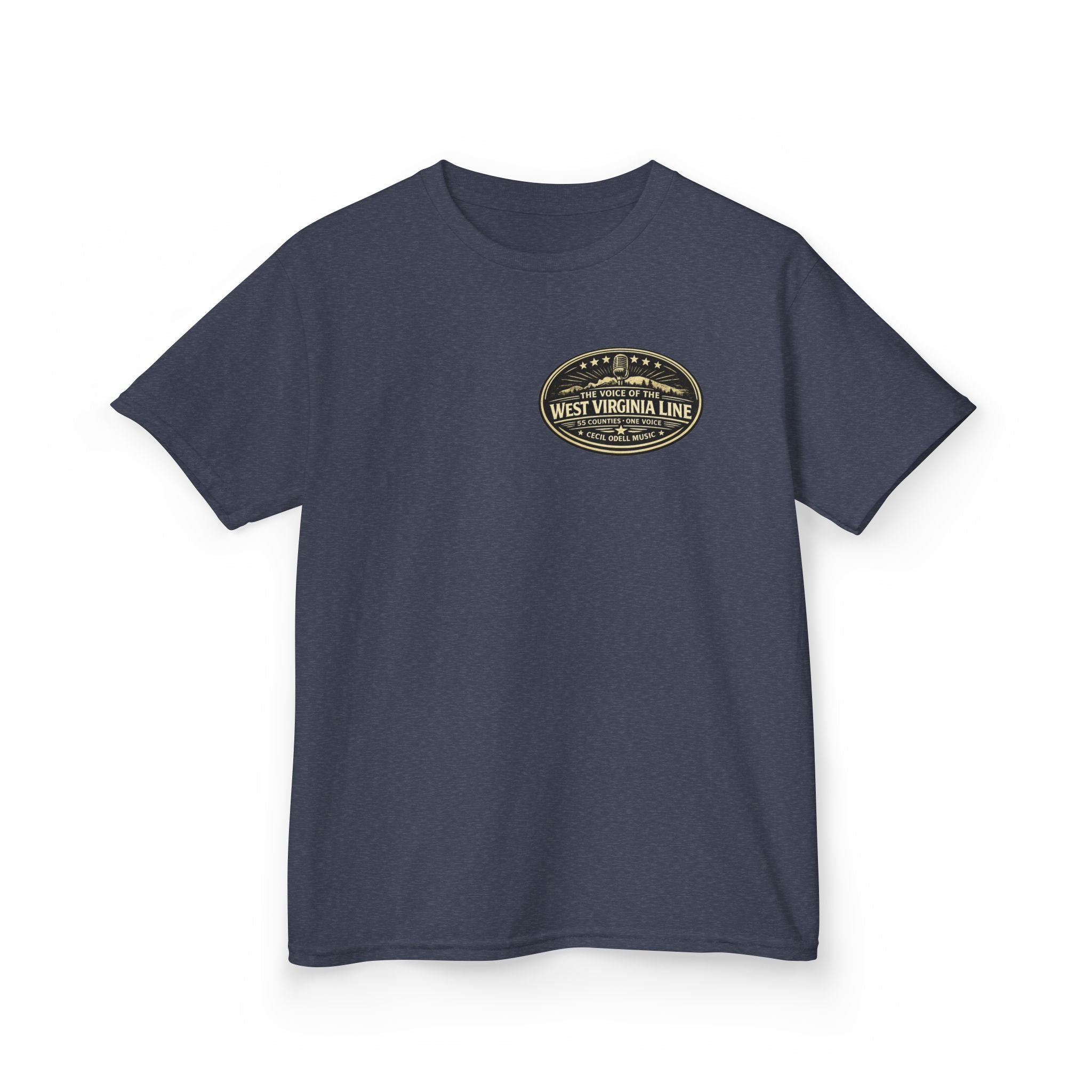 West Virginia Line Kids T‑Shirt: 'The Voice of the West Virginia Line' Vintage Emblem