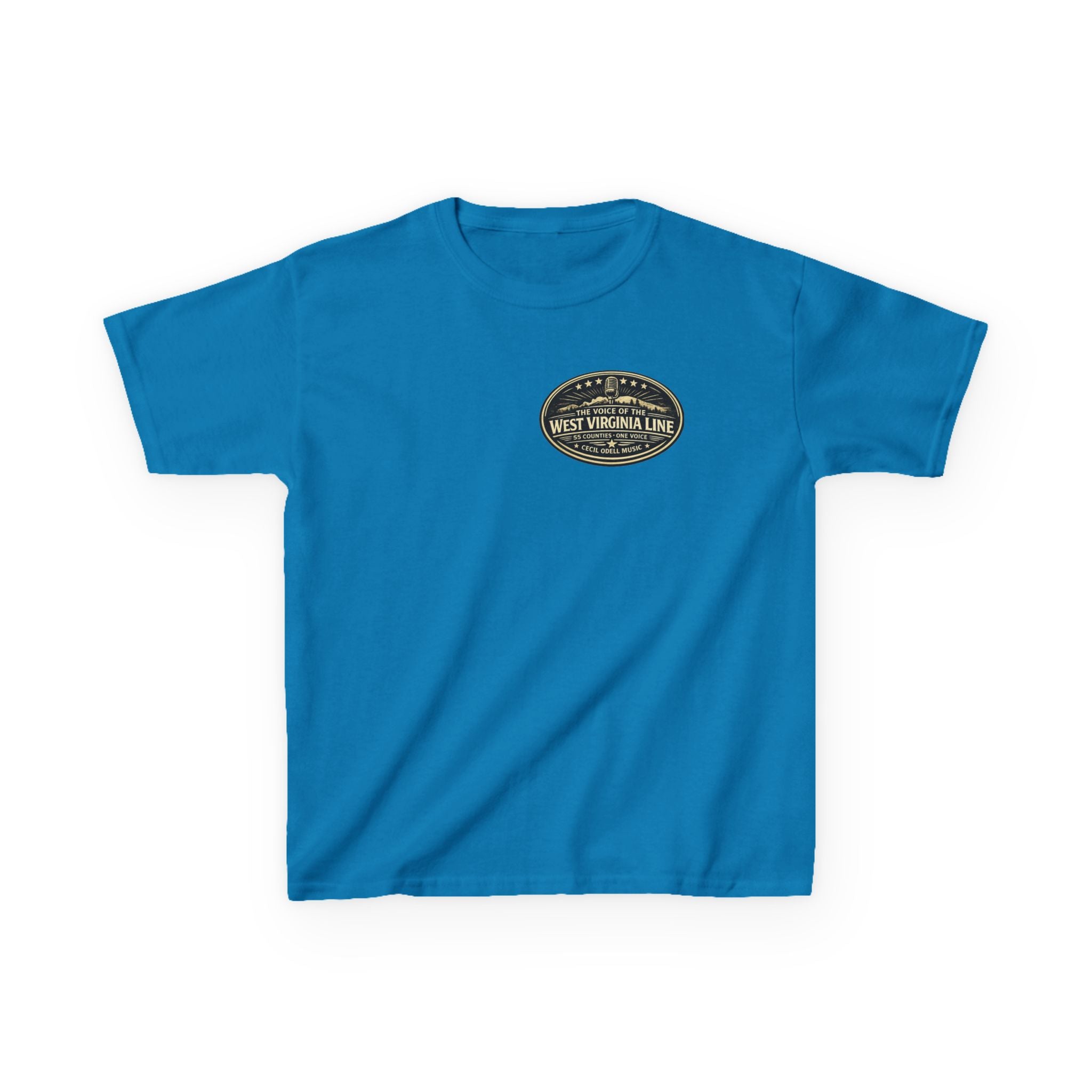 West Virginia Line Kids T‑Shirt: 'The Voice of the West Virginia Line' Vintage Emblem