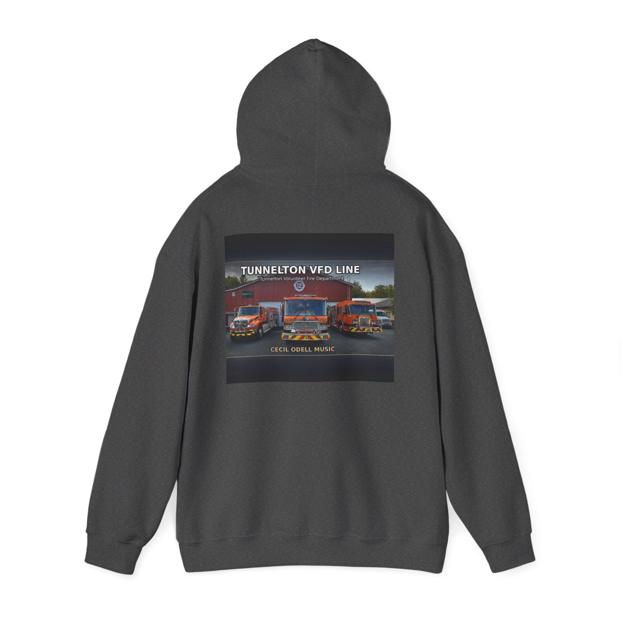 Tunnelton VFD Line Hoodie: Cool Music Firetruck Graphic Pullover