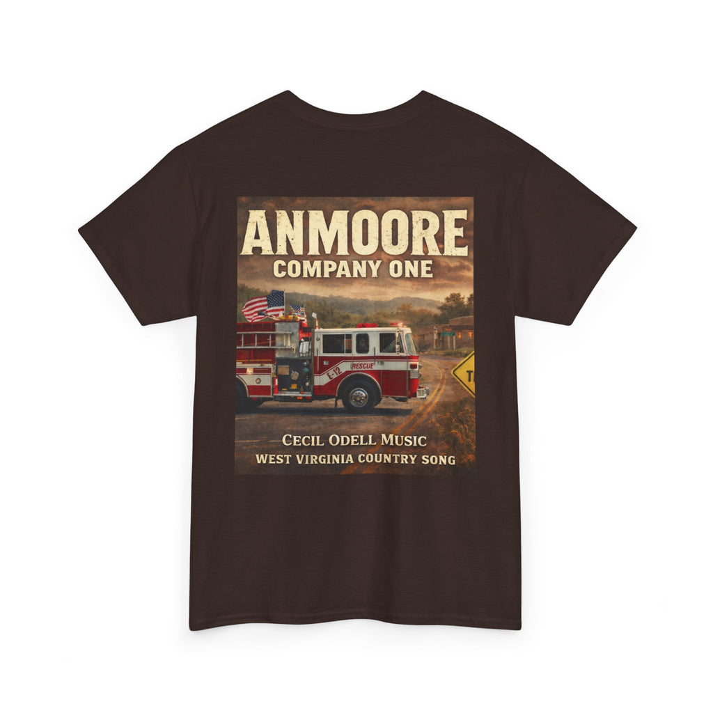 West Virginia Firetruck T-Shirt: Anmoore Company One Vintage Firefighter Tee