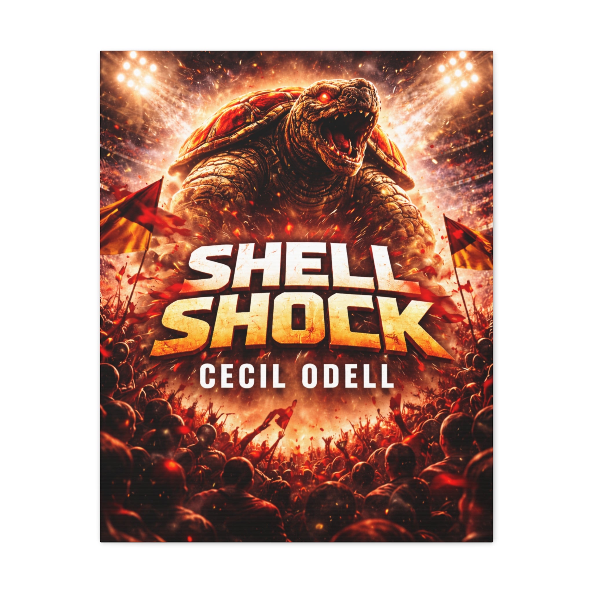 Shell Shock Canvas Print: Dramatic Monster Art Wrap (Cecil Odell)