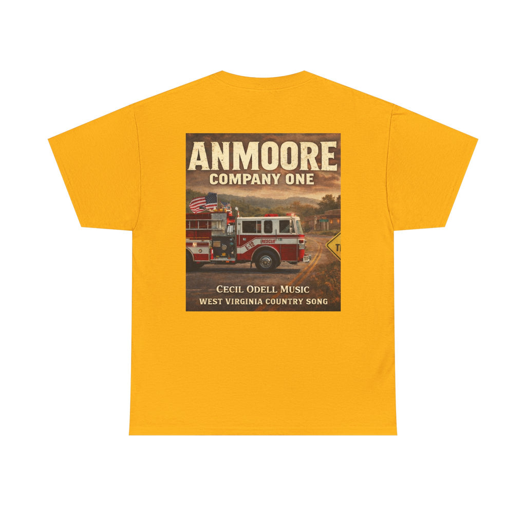 West Virginia Firetruck T-Shirt: Anmoore Company One Vintage Firefighter Tee
