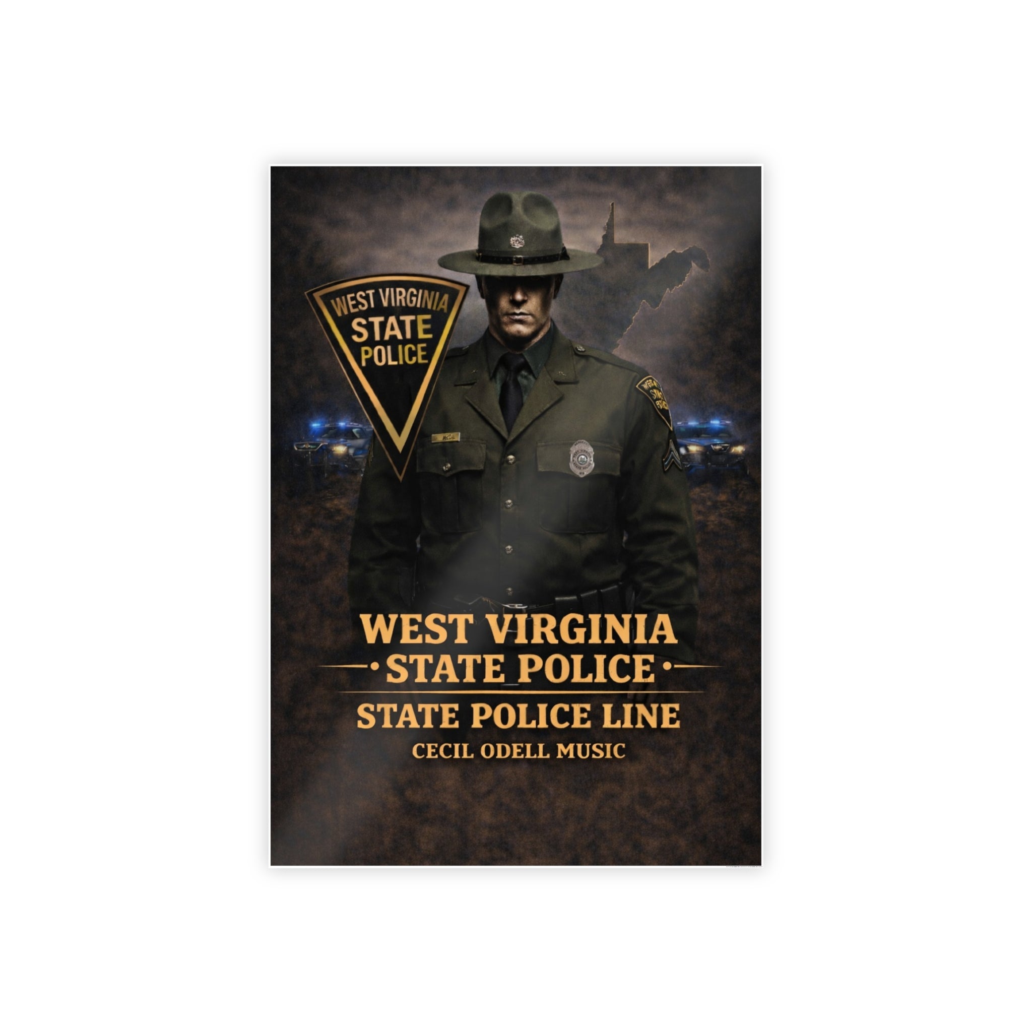 West Virginia State Police Poster: State Police Line Tribute Gloss Poster