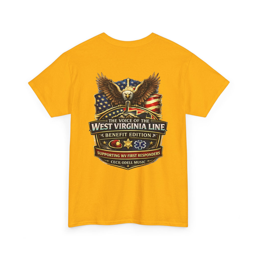 West Virginia Line Benefit Tee: Supporting First Responders (Eagle & Flag)