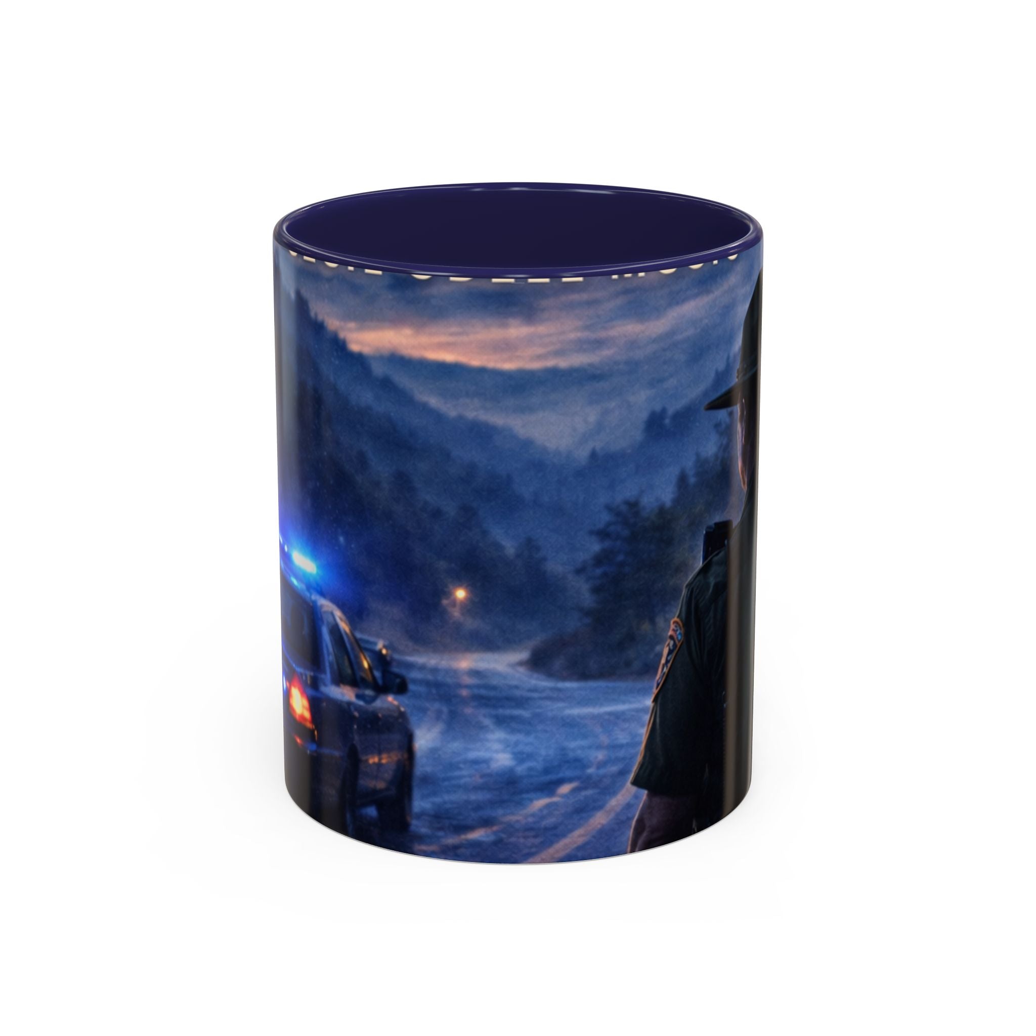 Trooper Night Patrol Coffee Mug: Rustic Western Lawman Scene (11/15oz)