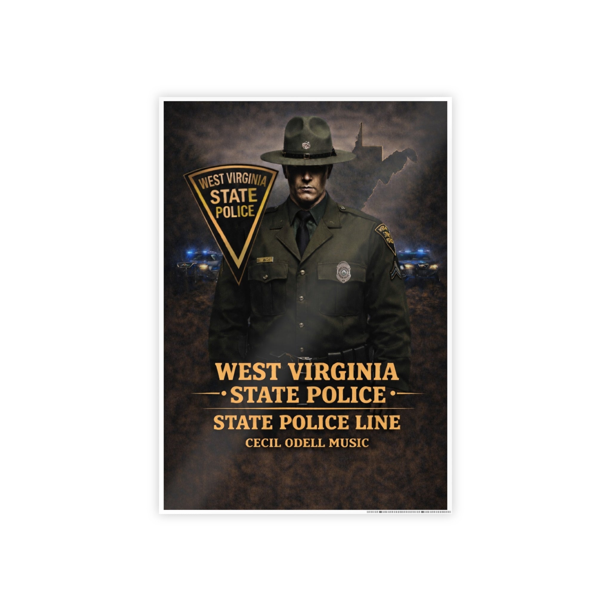 West Virginia State Police Poster: State Police Line Tribute Gloss Poster