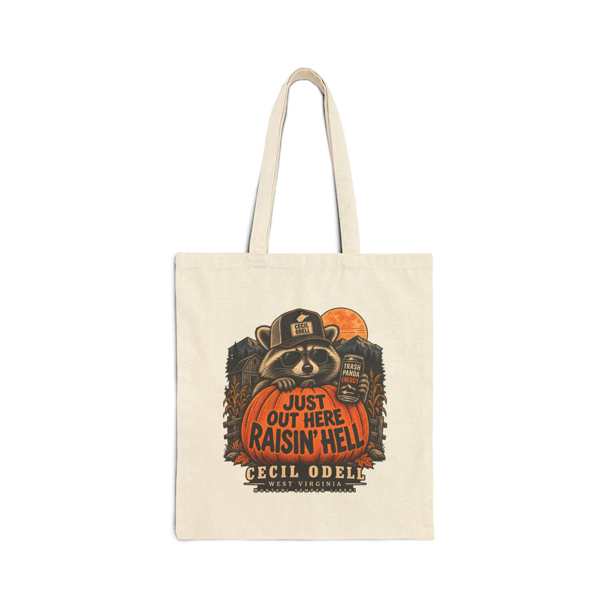 Just Out Here Raisin' Hell Halloween Tote | Cecil Odell