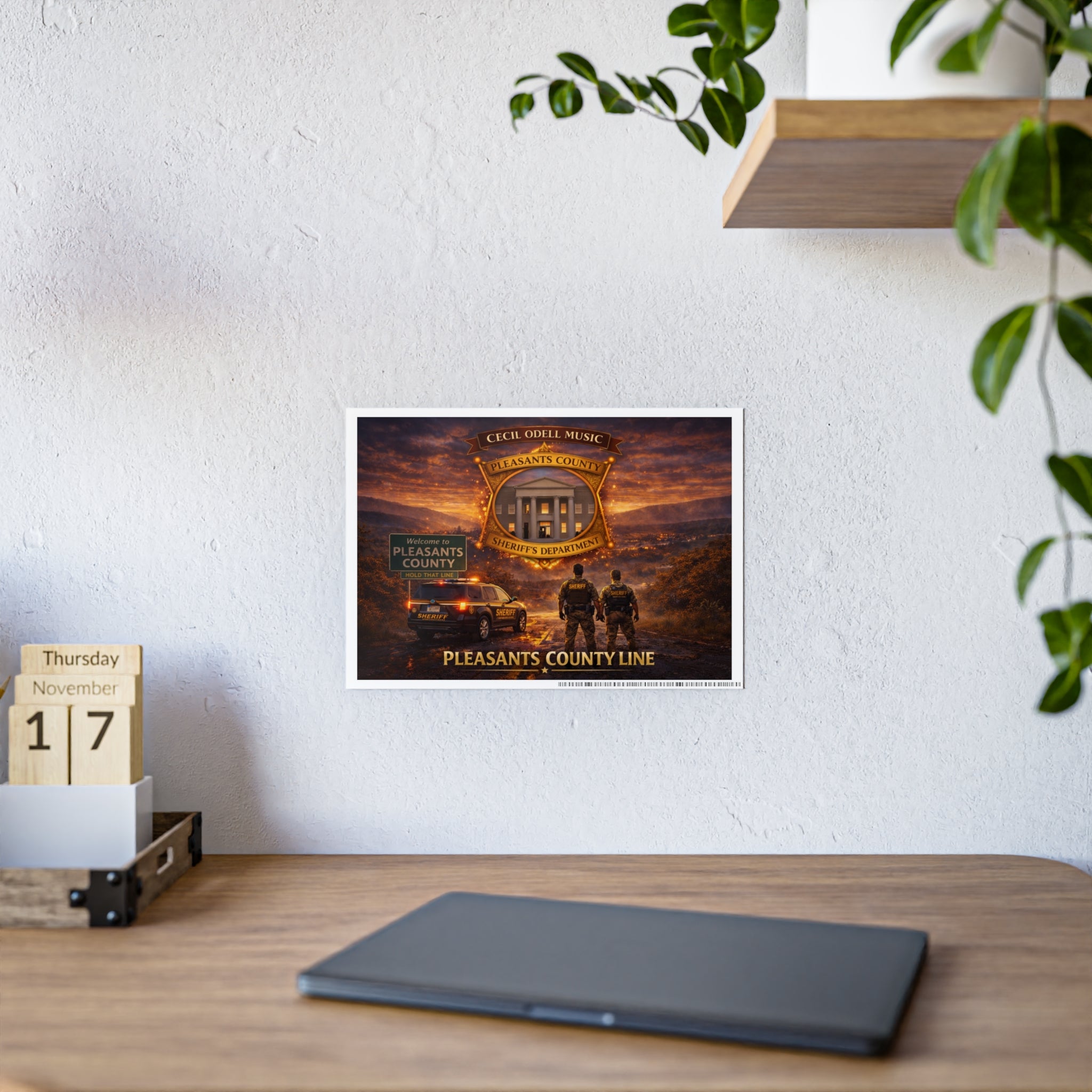 Pleasants County Sheriff Poster - Gloss Police Wall Art