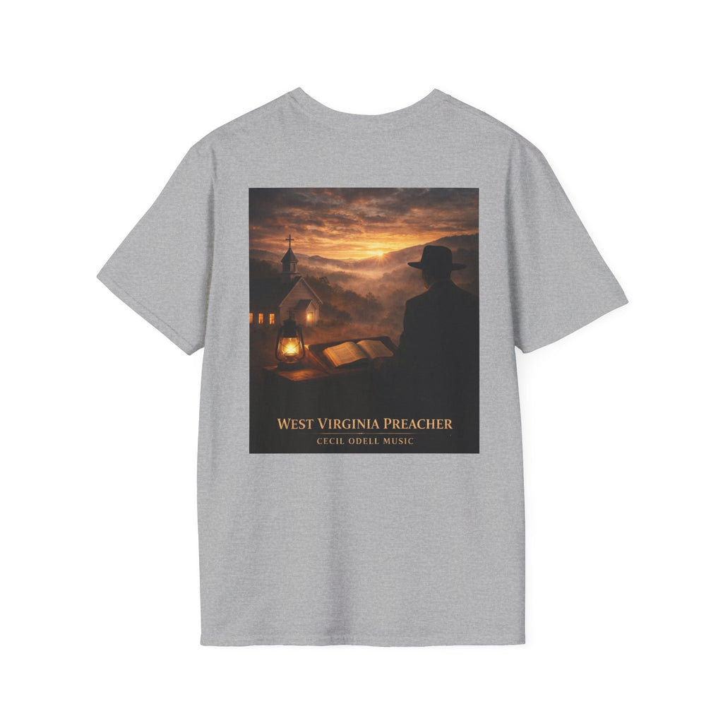 West Virginia Preacher T-Shirt: Vintage Religious Scene Tee