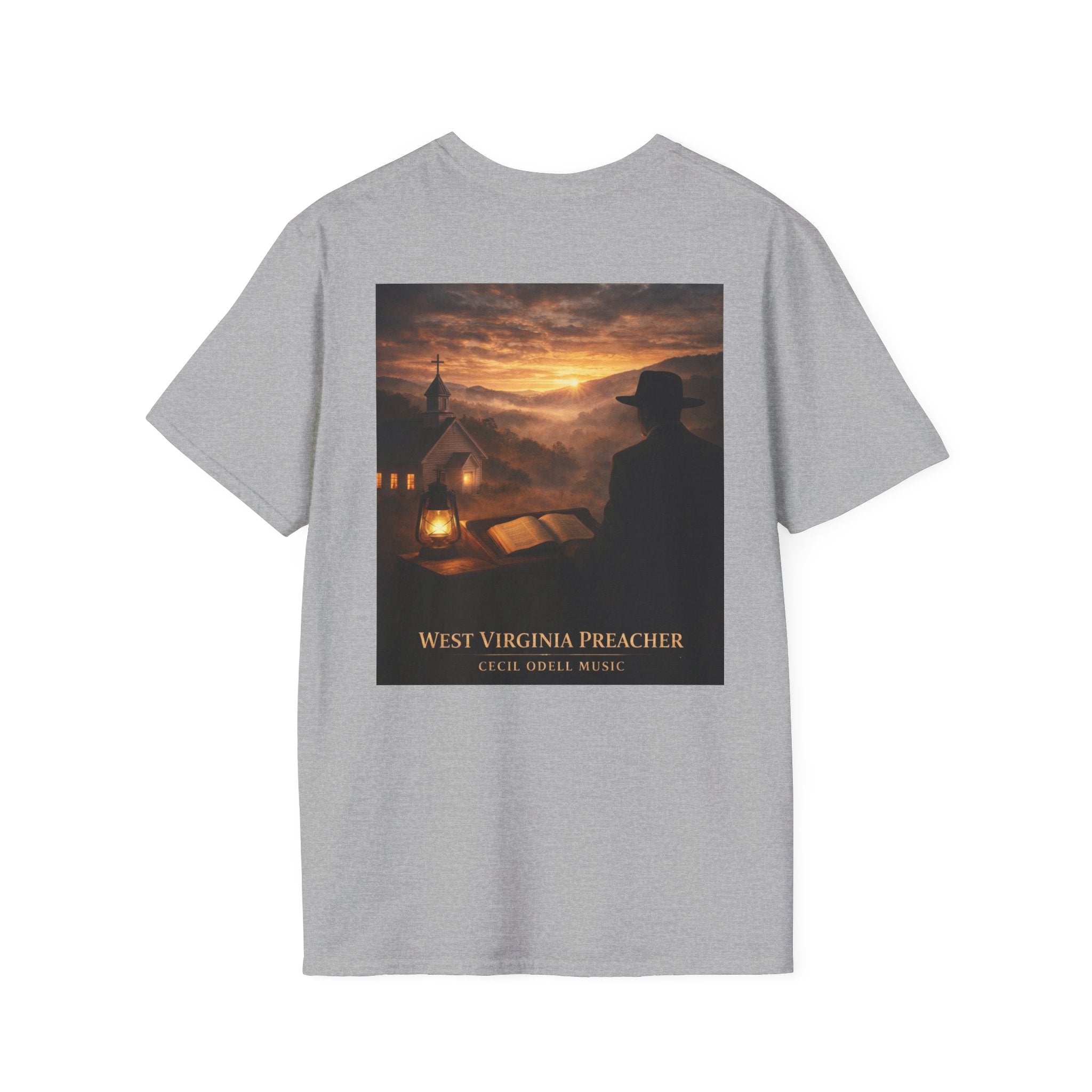 West Virginia Preacher T-Shirt: Vintage Religious Scene Tee