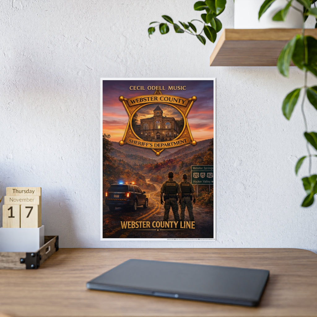 Sheriff Badge Poster: Webster County Line Gloss Print