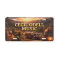Vanity Plate - 'Cecil Odell Music' Scenic Guitar & Campfire License Plate