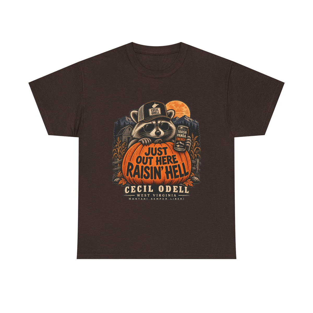 Just Out Here Raisin' Hell Halloween Tee | Cecil Odell
