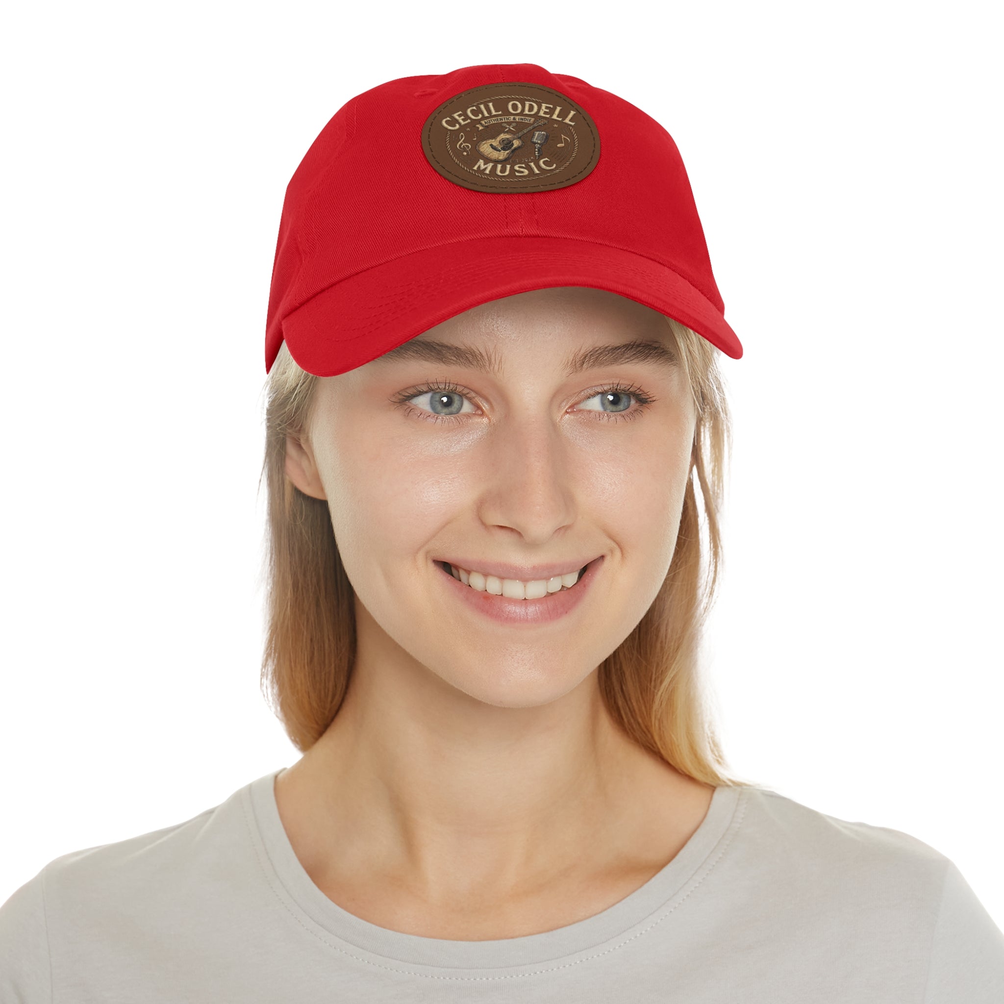 Cecil Odell Music Leather Patch Dad Hat