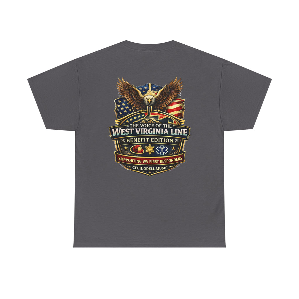 West Virginia Line Benefit Tee: Supporting First Responders (Eagle & Flag)