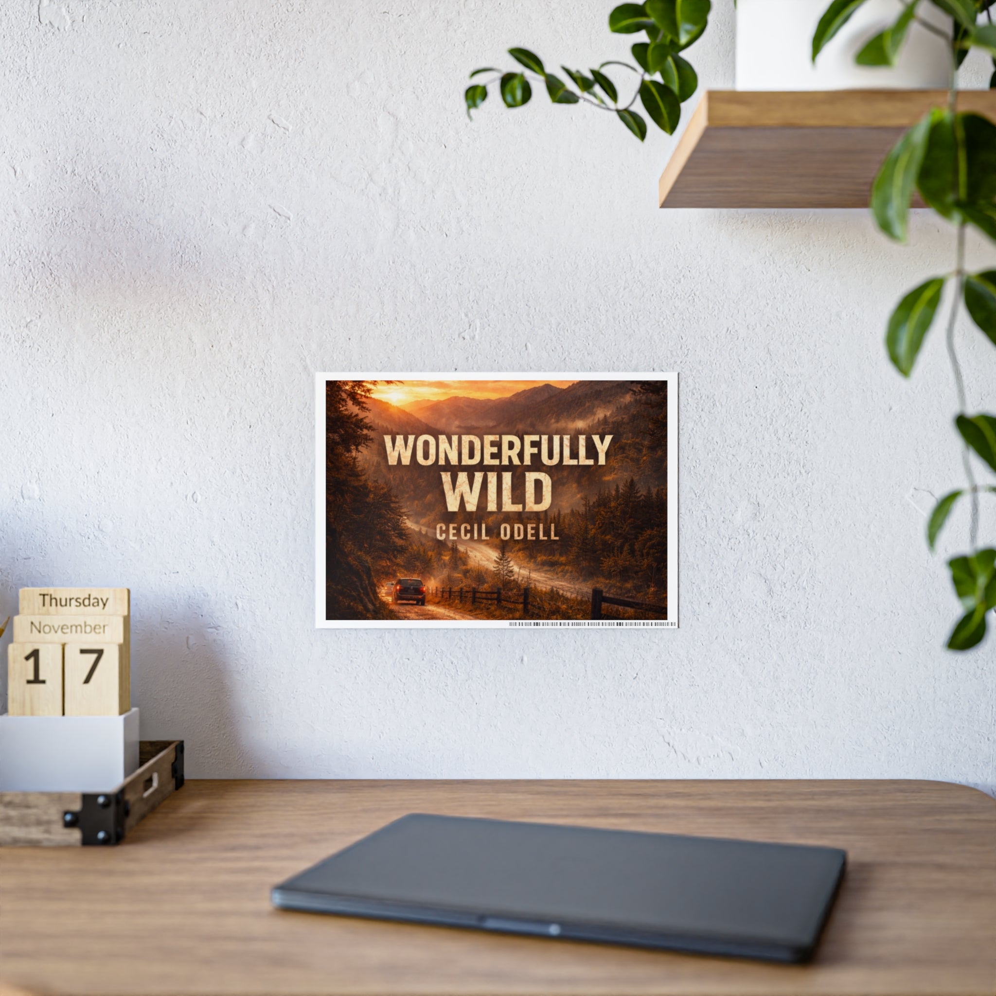 Wonderfully Wild Gloss Poster: Scenic Road Sunset Wall Art