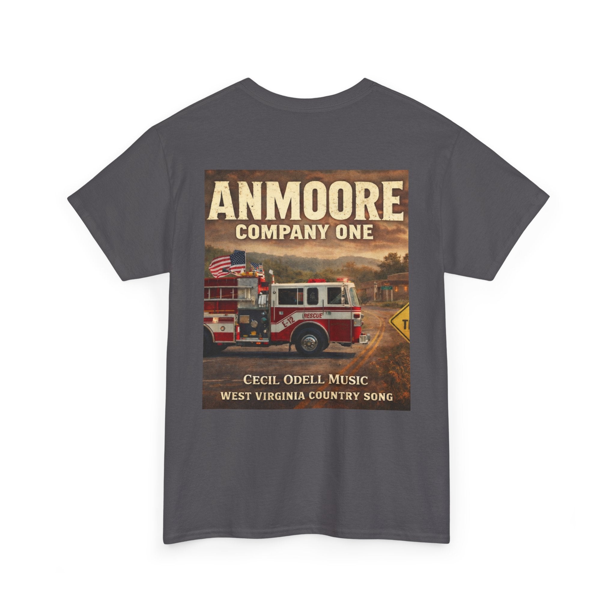 West Virginia Firetruck T-Shirt: Anmoore Company One Vintage Firefighter Tee