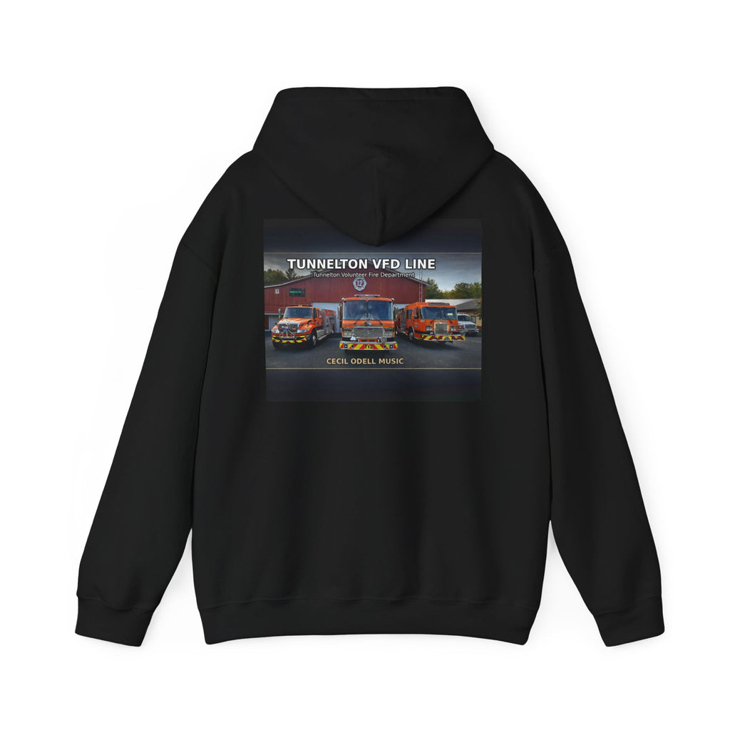 Tunnelton VFD Line Hoodie: Cool Music Firetruck Graphic Pullover