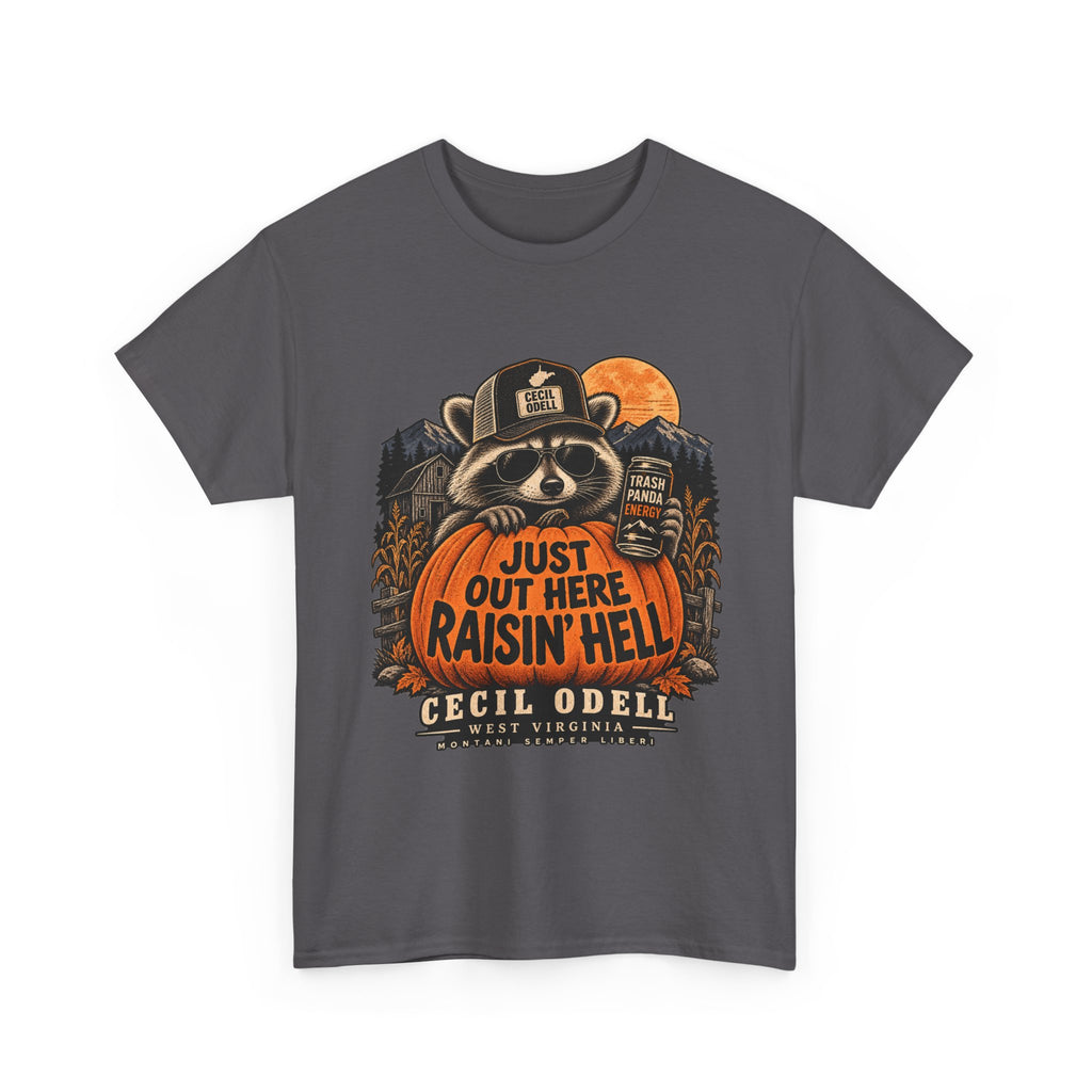 Just Out Here Raisin' Hell Halloween Tee | Cecil Odell