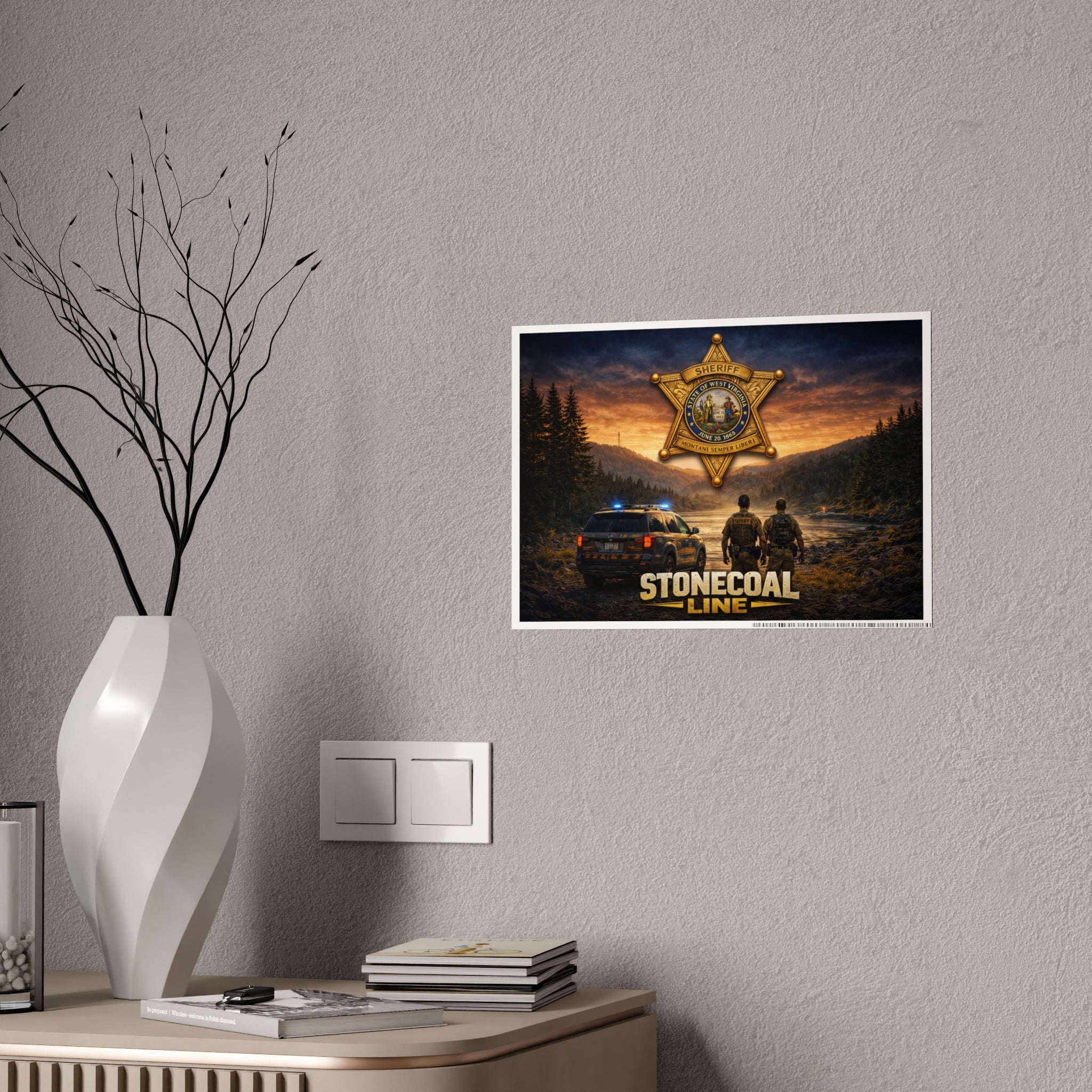 Stonecoal Line Sheriff Badge Gloss Poster