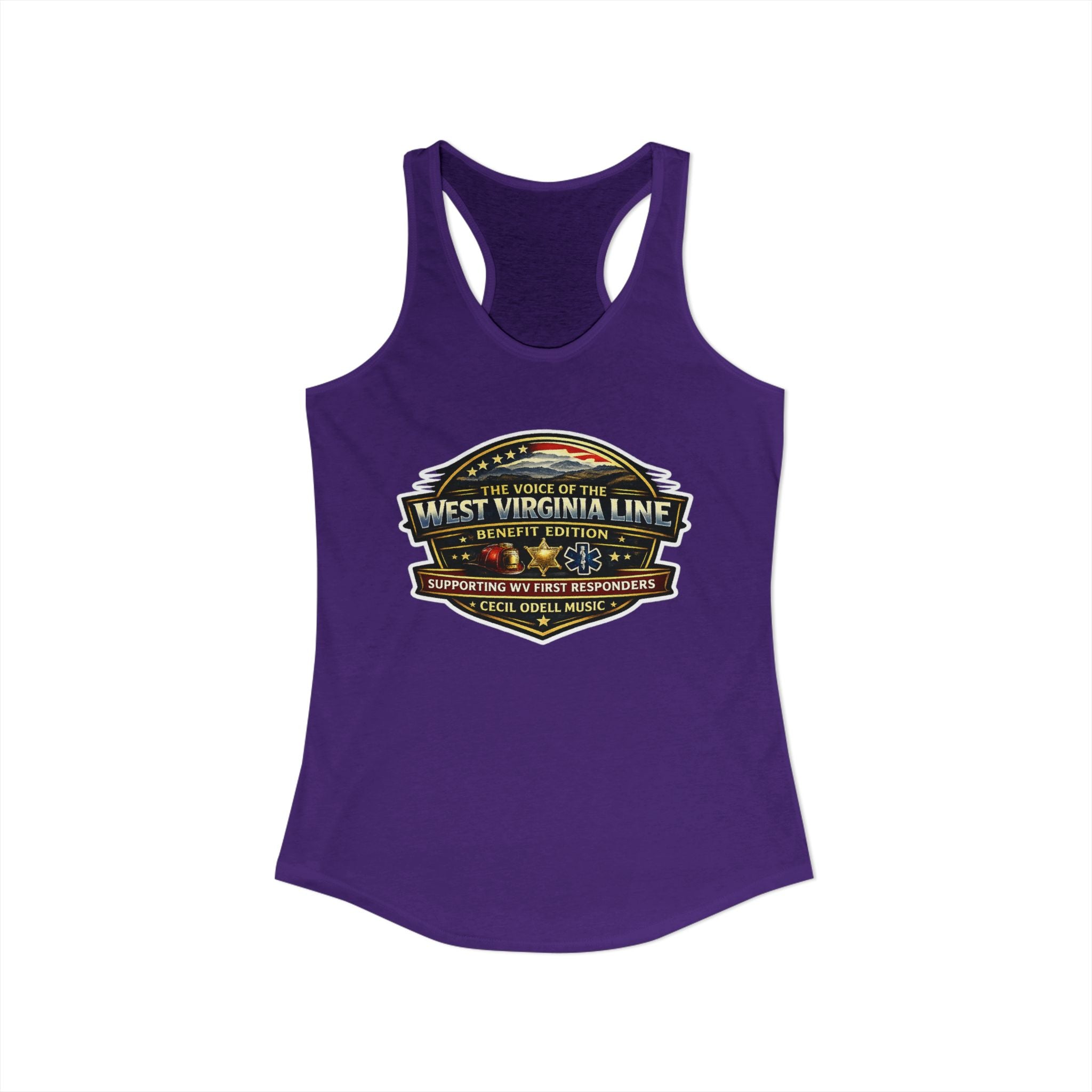 The Voice of the West Virginia Line Benefit Edition - Women's Ideal Racerback Tank