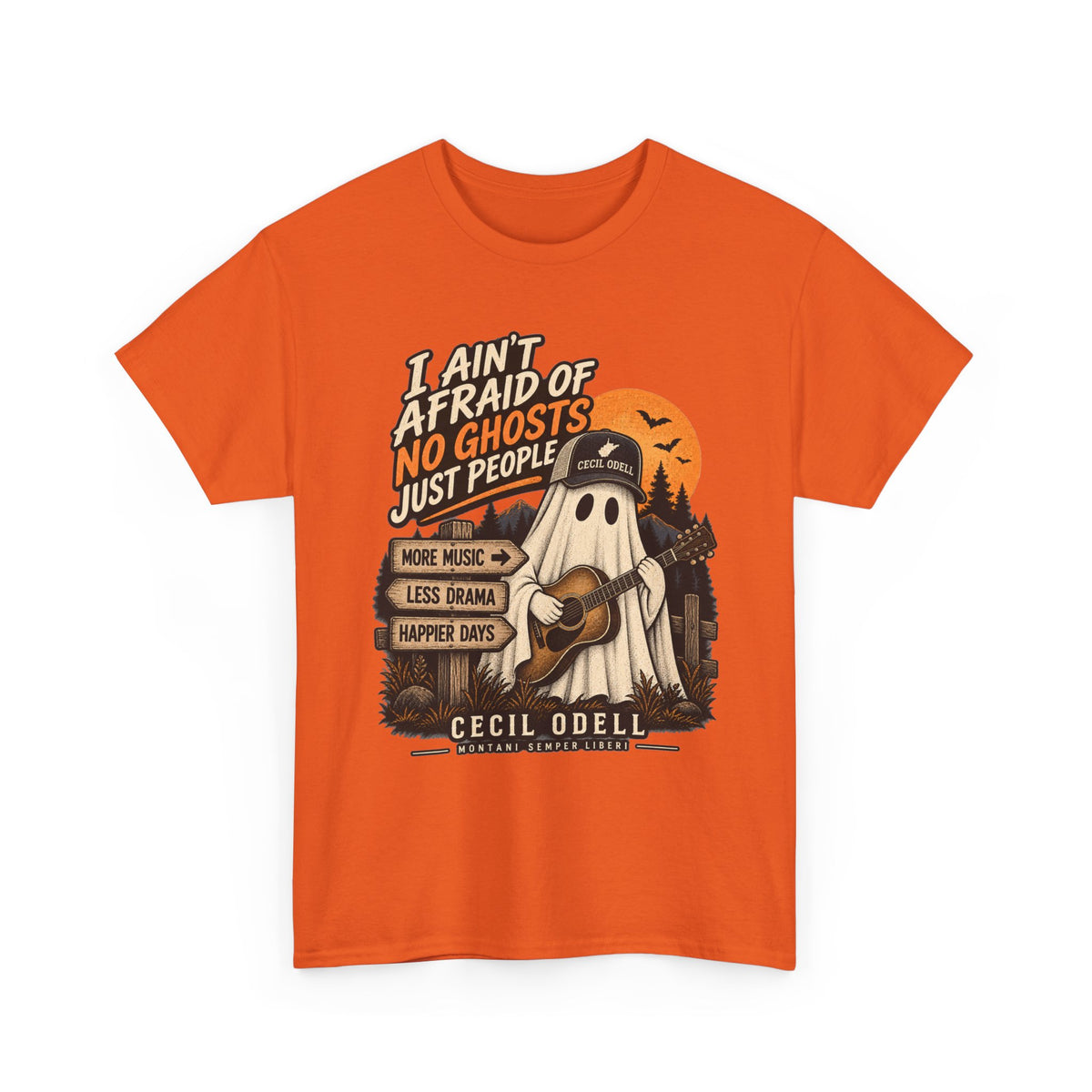 I Ain't Afraid of No Ghosts, Just People Halloween Tee | Cecil Odell