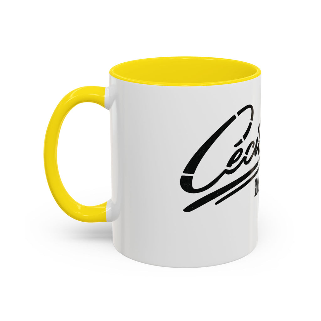 Cecil Odell Music Accent Coffee Mug: Black-Trim Musician Gift (11/15 oz)
