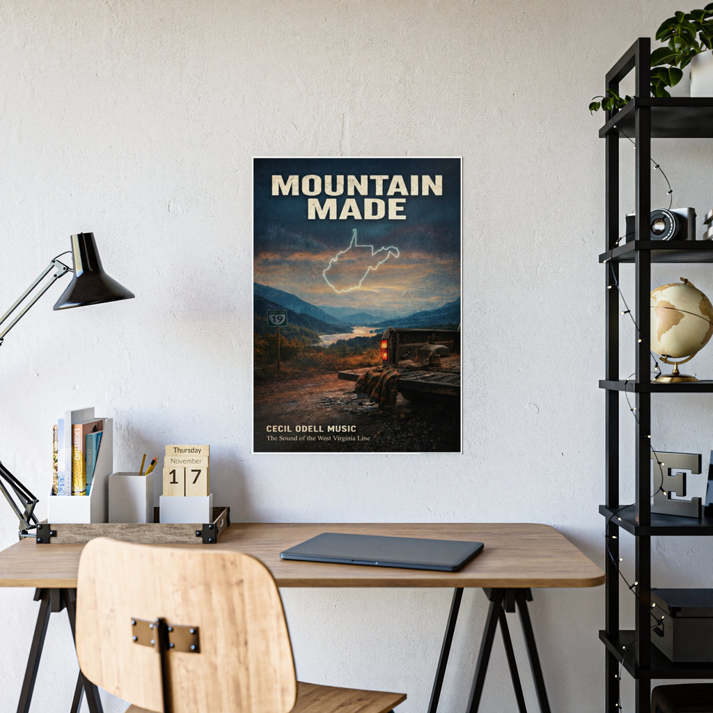 Mountain Made Poster: West Virginia Vintage Landscape Print