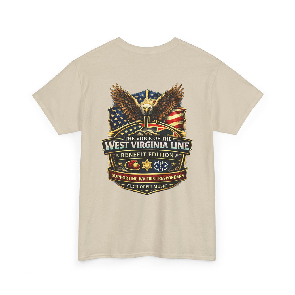 West Virginia Line Benefit Tee: Supporting First Responders (Eagle & Flag)