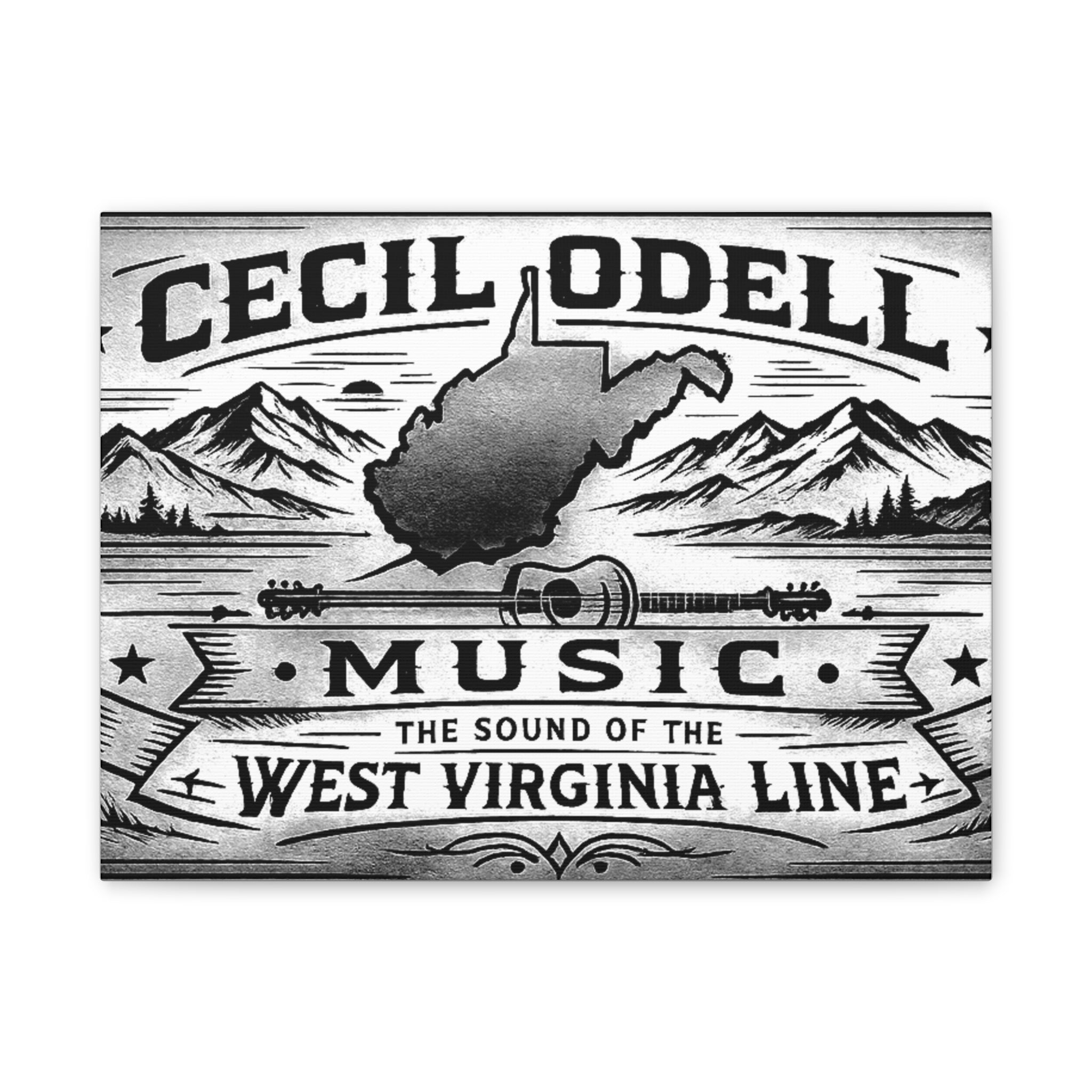 Cecil Odell Music Canvas Print: “The Sound of the West Virginia Line”