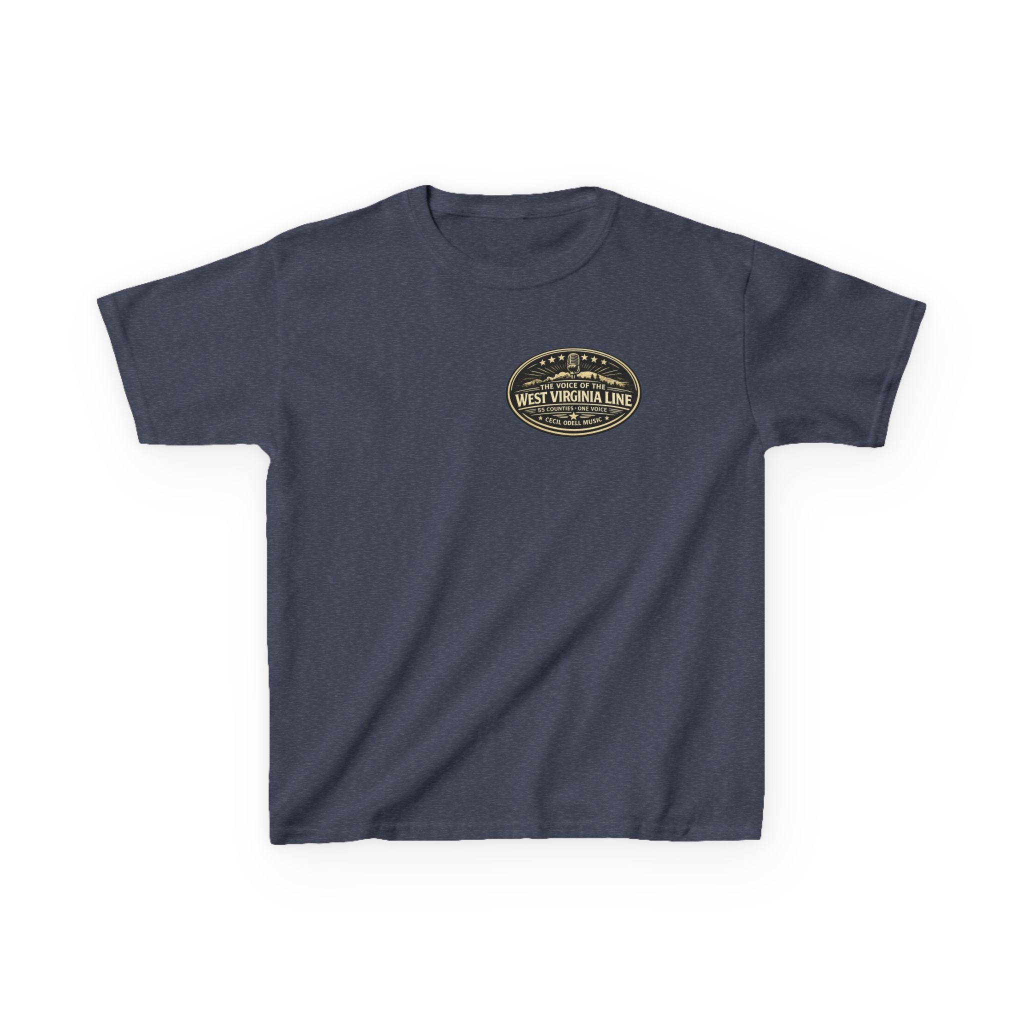 West Virginia Line Kids T‑Shirt: 'The Voice of the West Virginia Line' Vintage Emblem