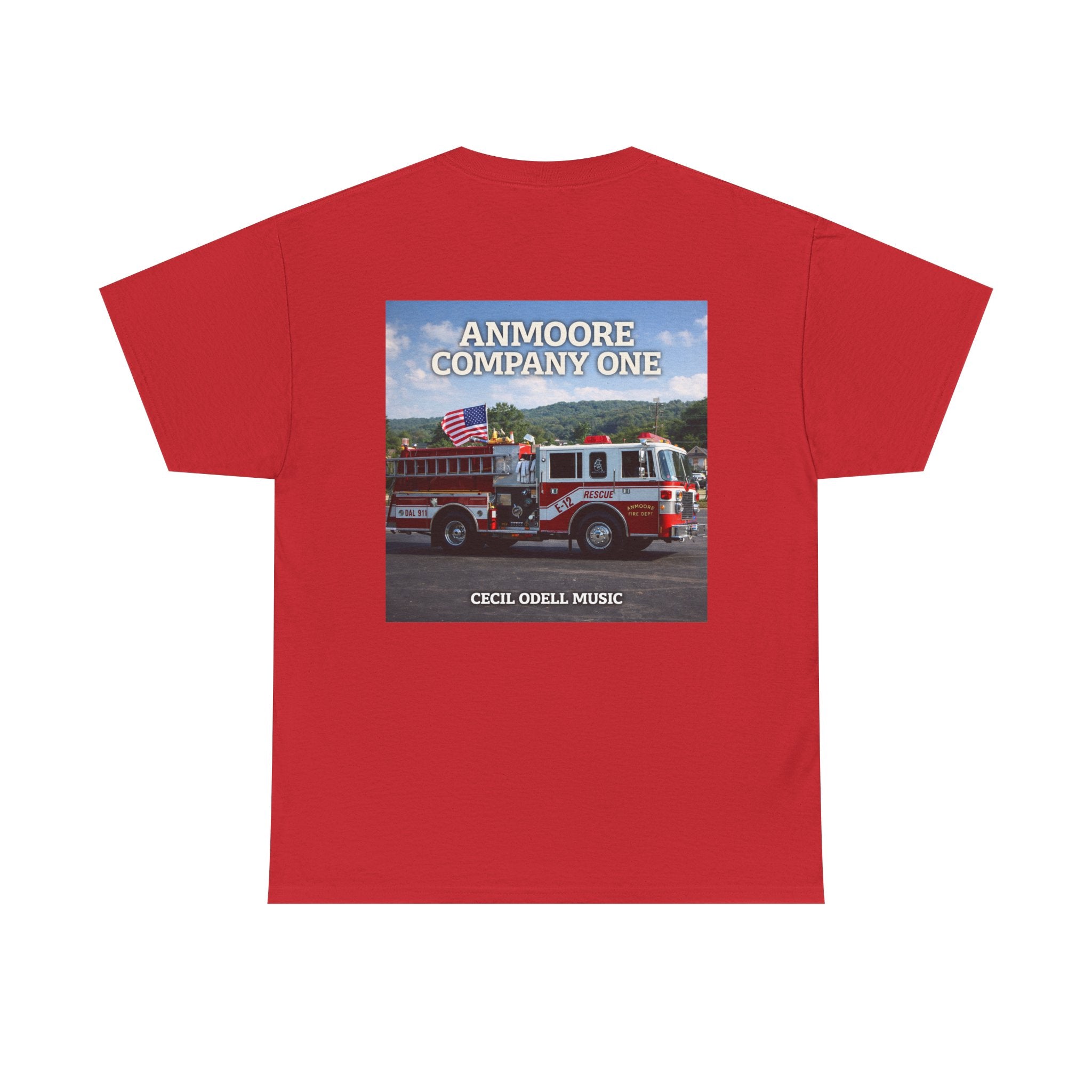 Firetruck Graphic Tee: "Anmoore Company One" Fire Department Tribute