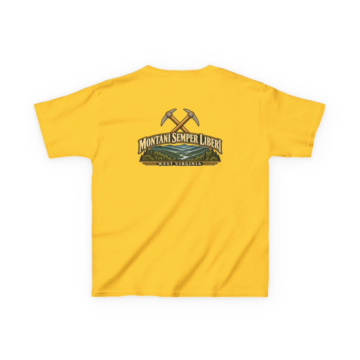 West Virginia Kids Tee — "Mountain Made" Scenic State Pride Shirt