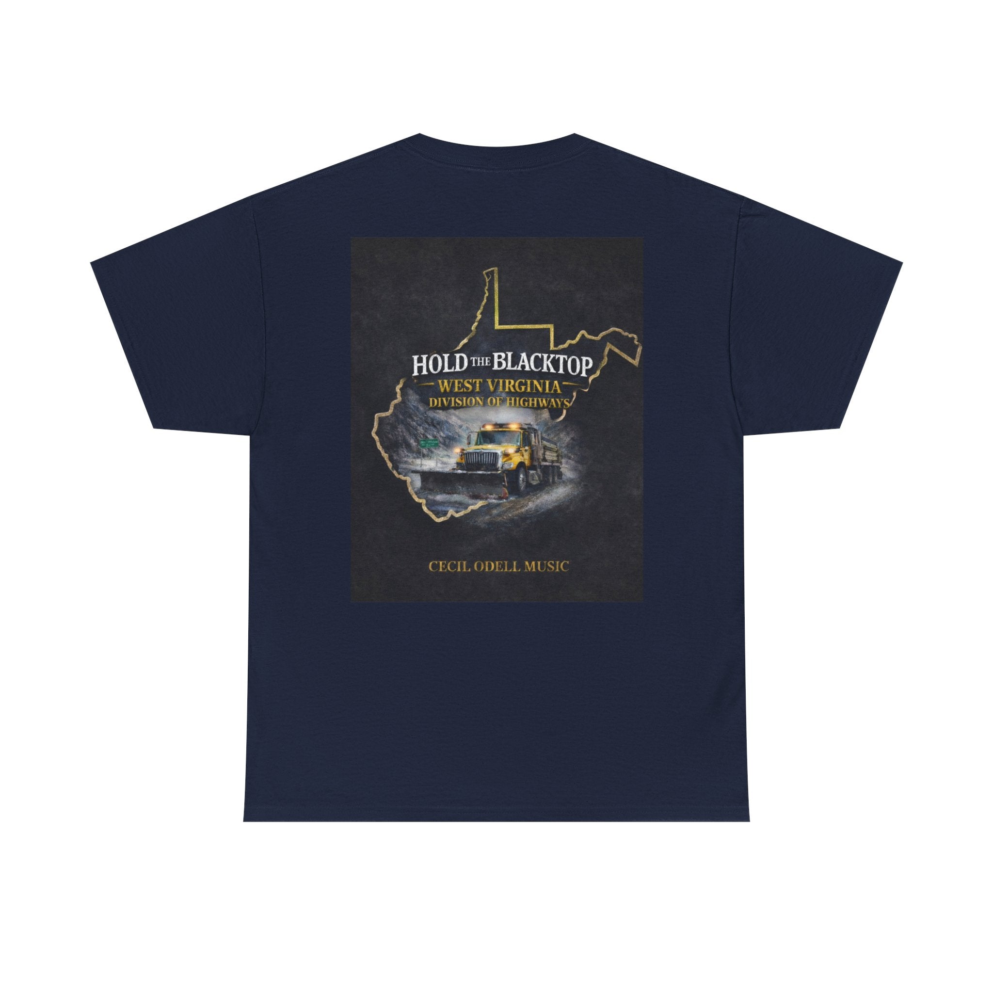 West Virginia 'Hold the Blacktop' Graphic Tee: Vintage Truck State Outline Music Shirt
