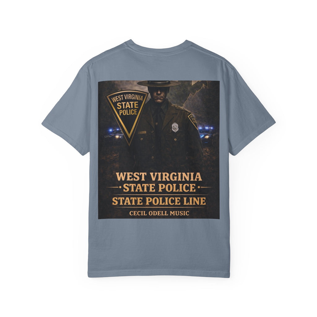 West Virginia State Police Graphic T-Shirt: 'State Police Line' Back Print