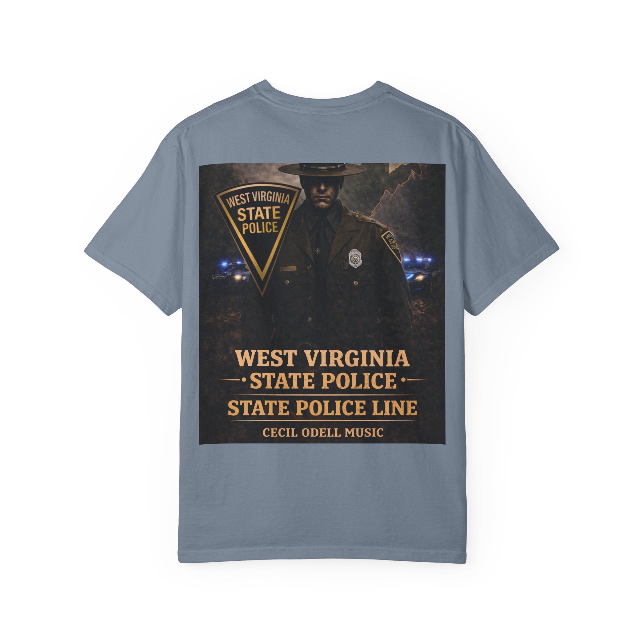 West Virginia State Police Graphic T-Shirt: 'State Police Line' Back Print