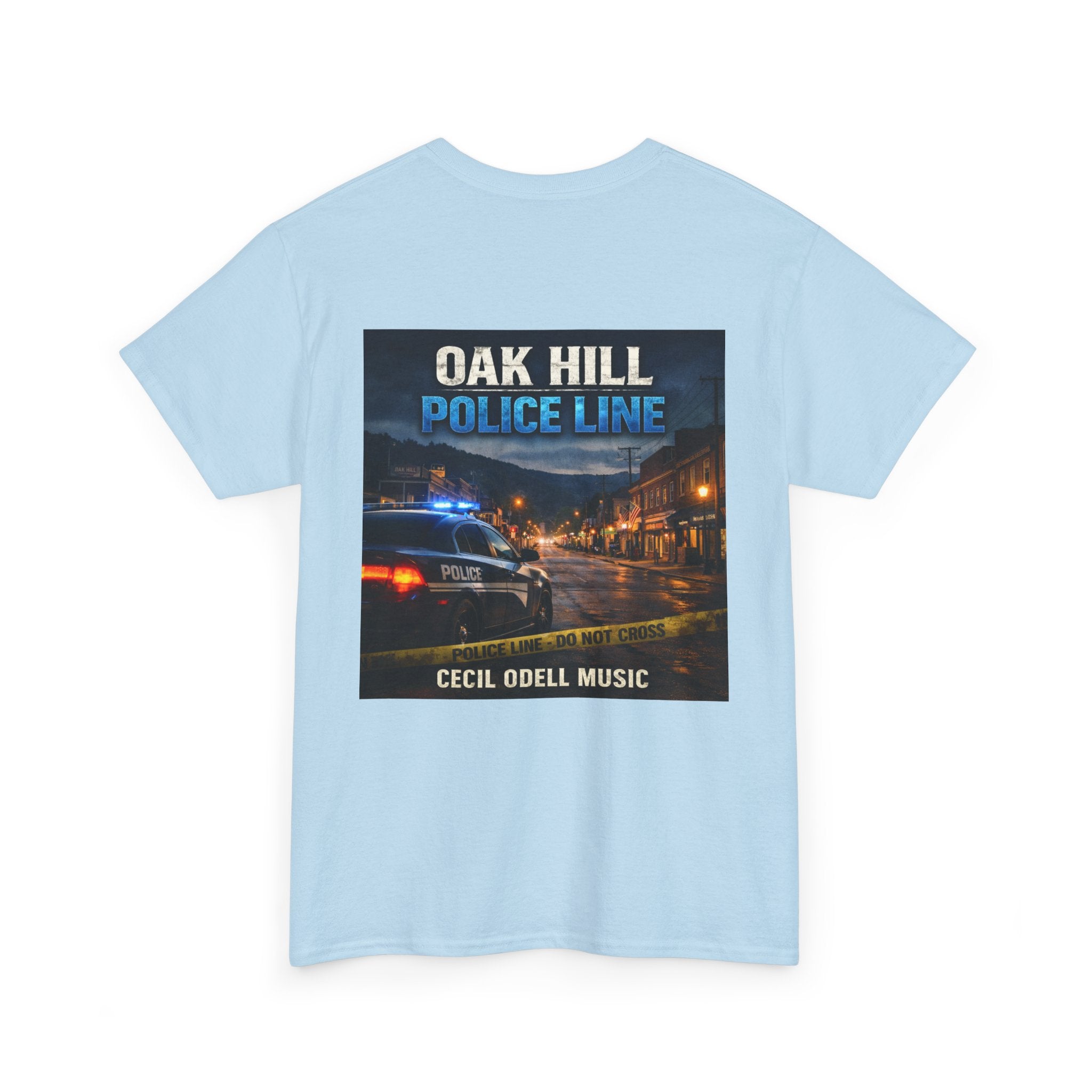 Police Line T-Shirt: Oak Hill 'Police Line' Album Cover Tee