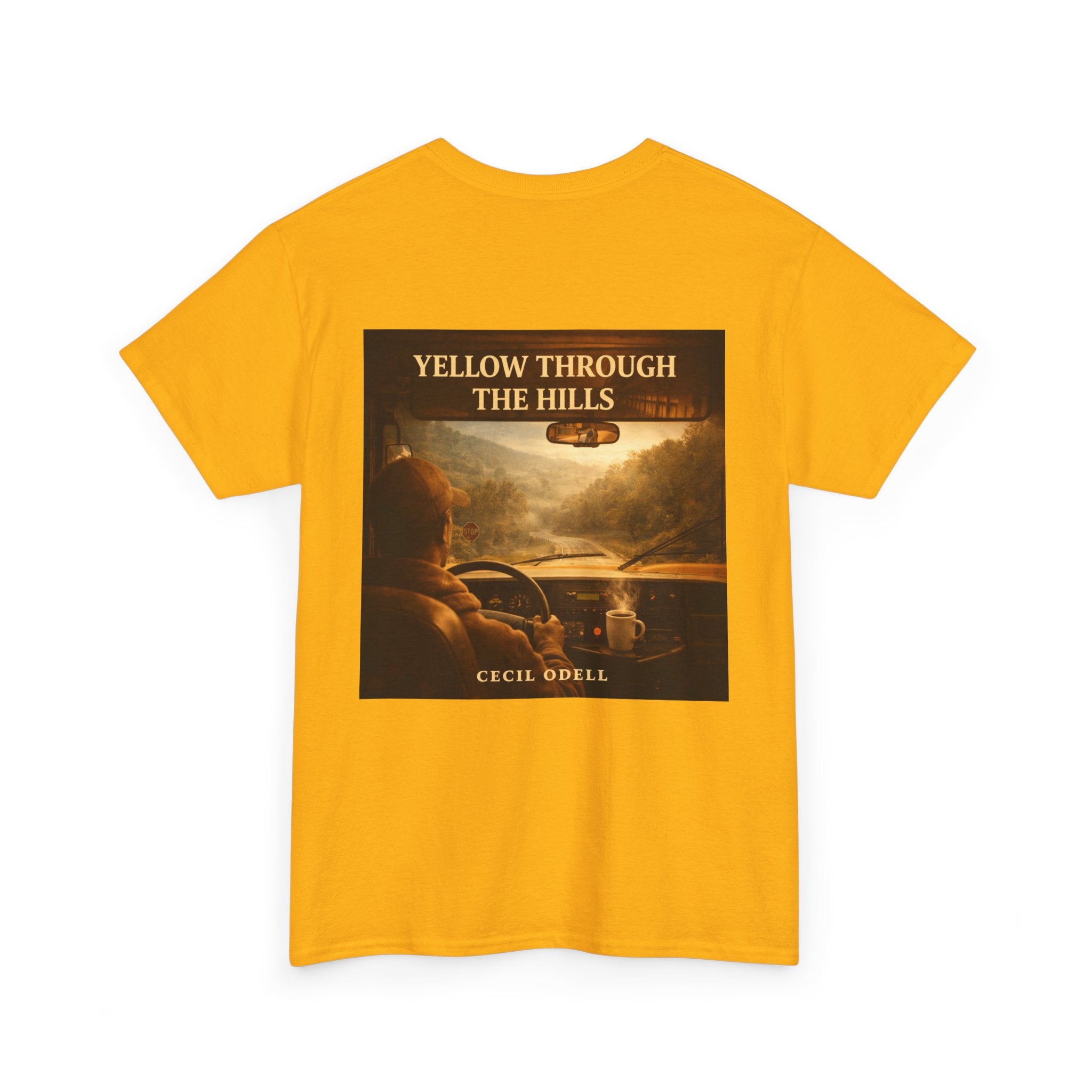 Album Art T‑Shirt: "Yellow Through The Hills" Vintage Roadtrip Tee