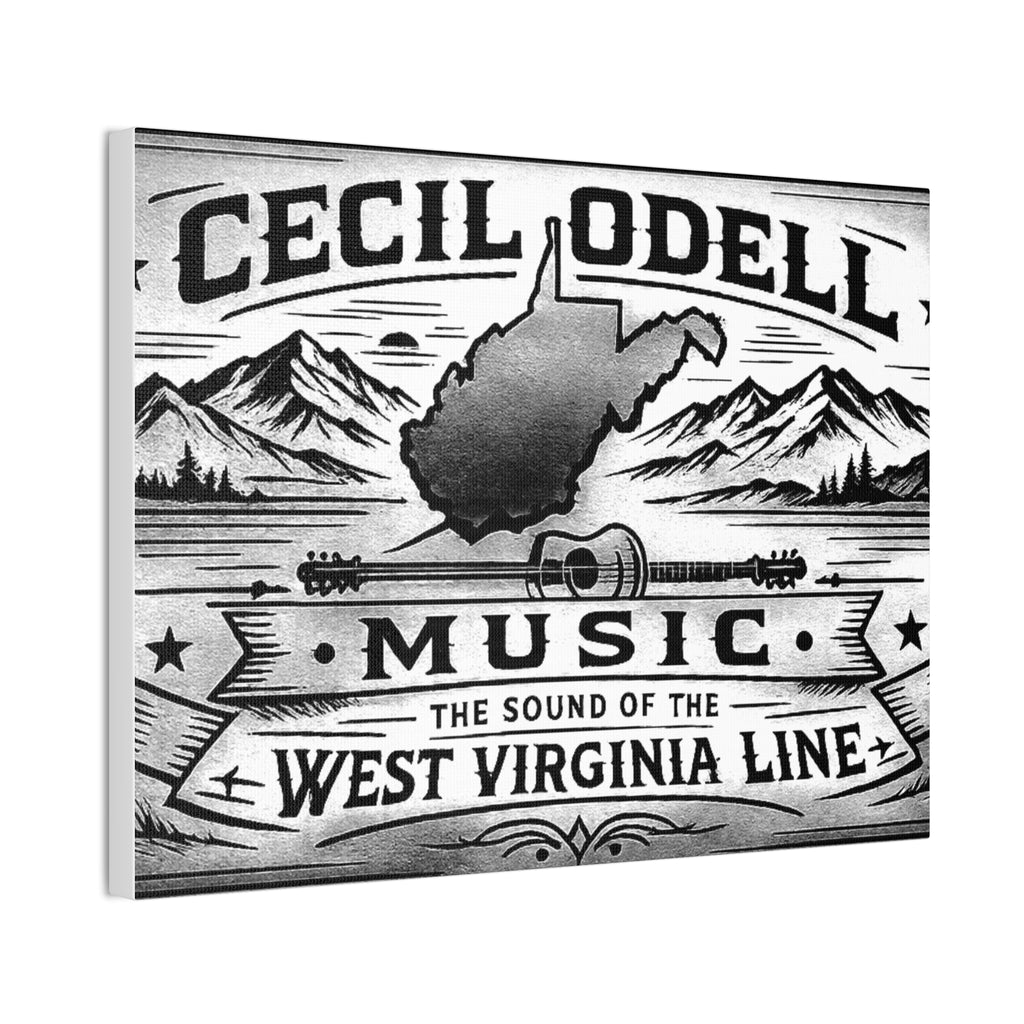 Cecil Odell Music Canvas Print: “The Sound of the West Virginia Line”