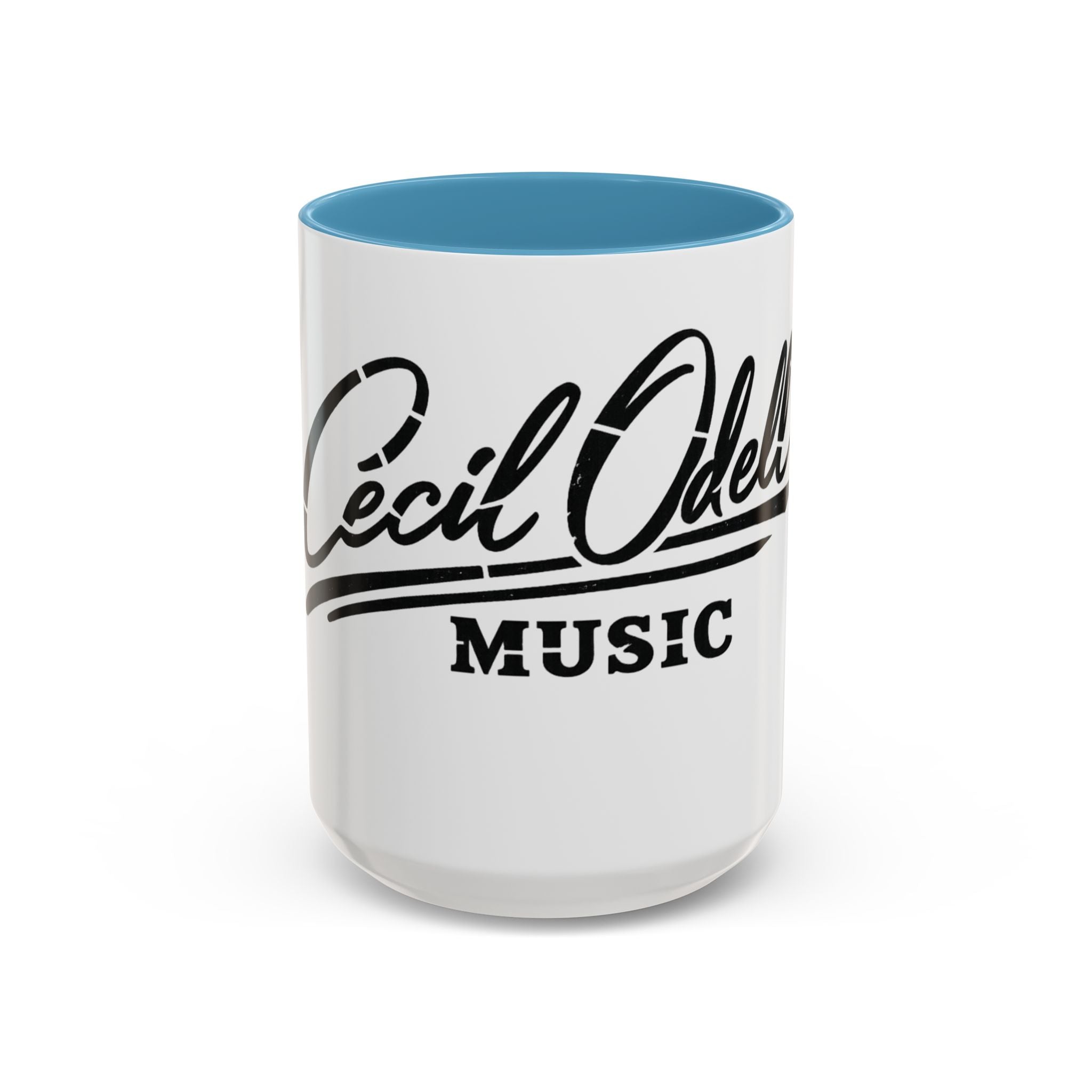 Cecil Odell Music Accent Coffee Mug: Black-Trim Musician Gift (11/15 oz)